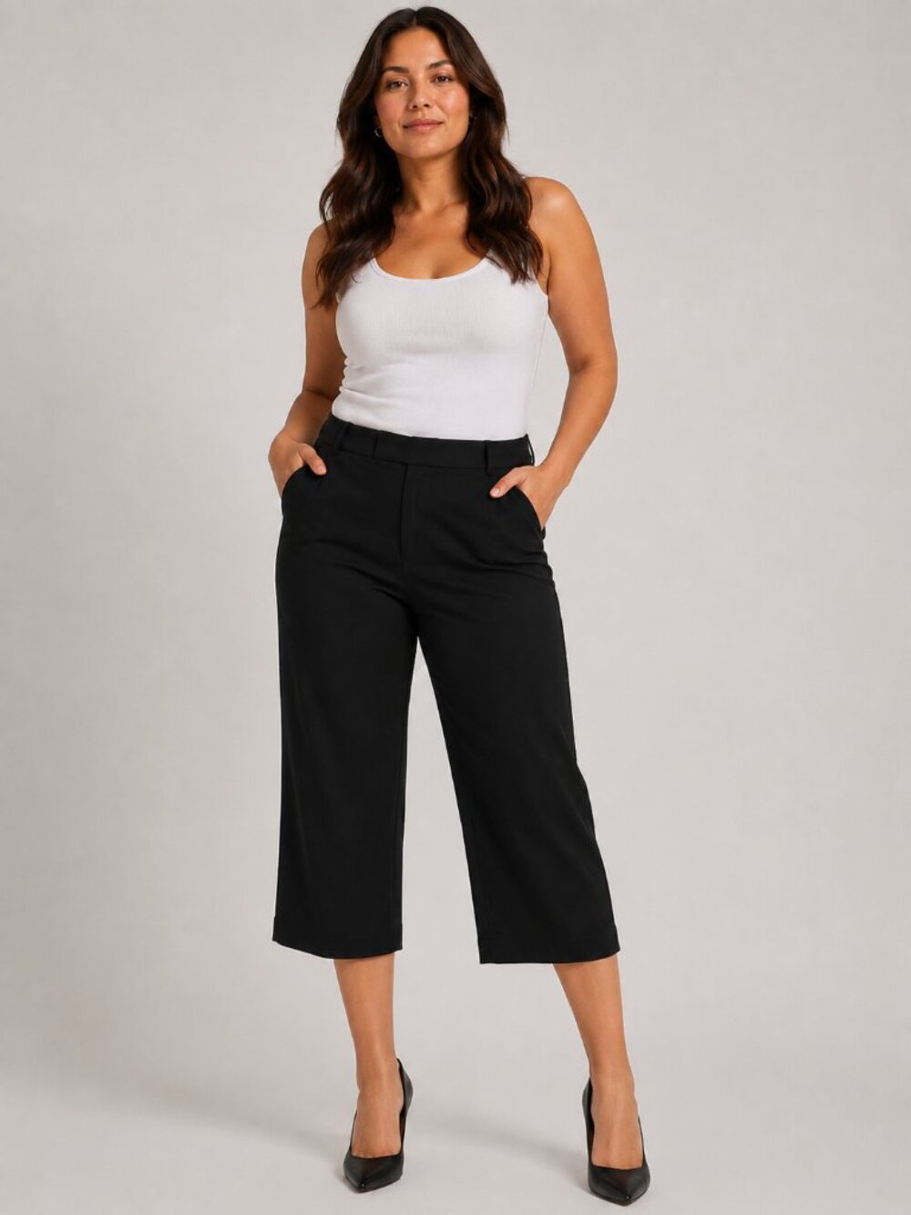 Old Navy Black Stretch Dress Pants Womens Size 10 Just Below Waist Straight Leg